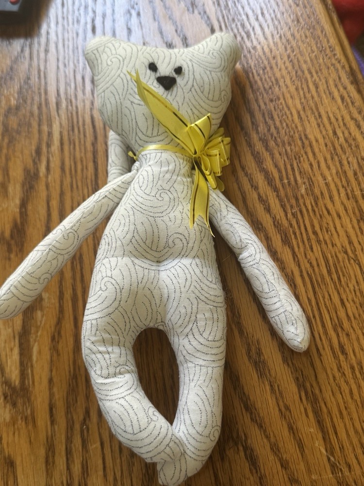 Amy Lacombe Signed Handmade Clay Cat Sculpture Unique Cute Heavy Art