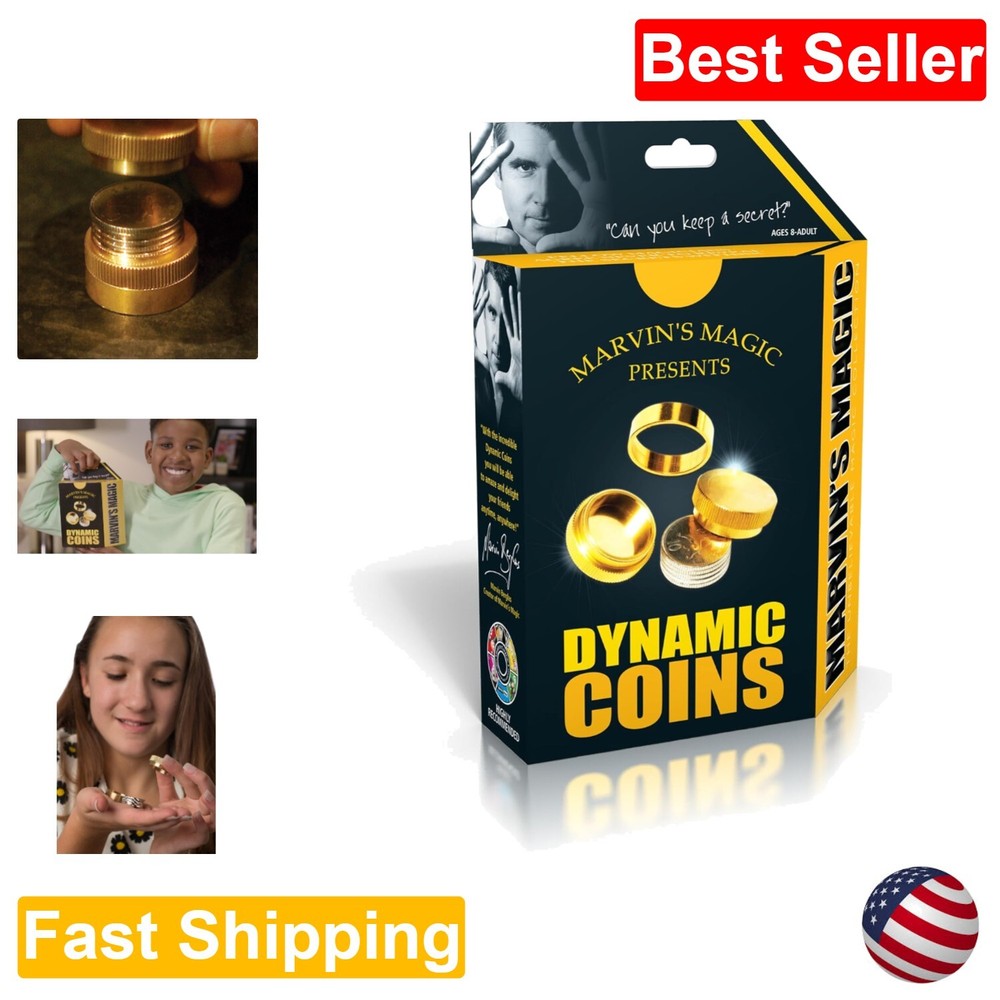 Dynamic Coins Amazing Magic Trick Set for Kids & Teens | Brass Construction