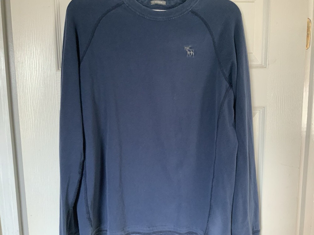 Abercrombie and Fitch Muscle Shirt Long Sleeve Men's Small Moose Logo-image