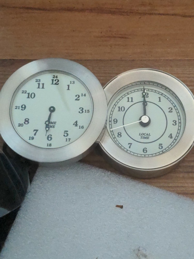 DUAL TIME ZONE TRAVEL CLOCK see pictures unique new in box