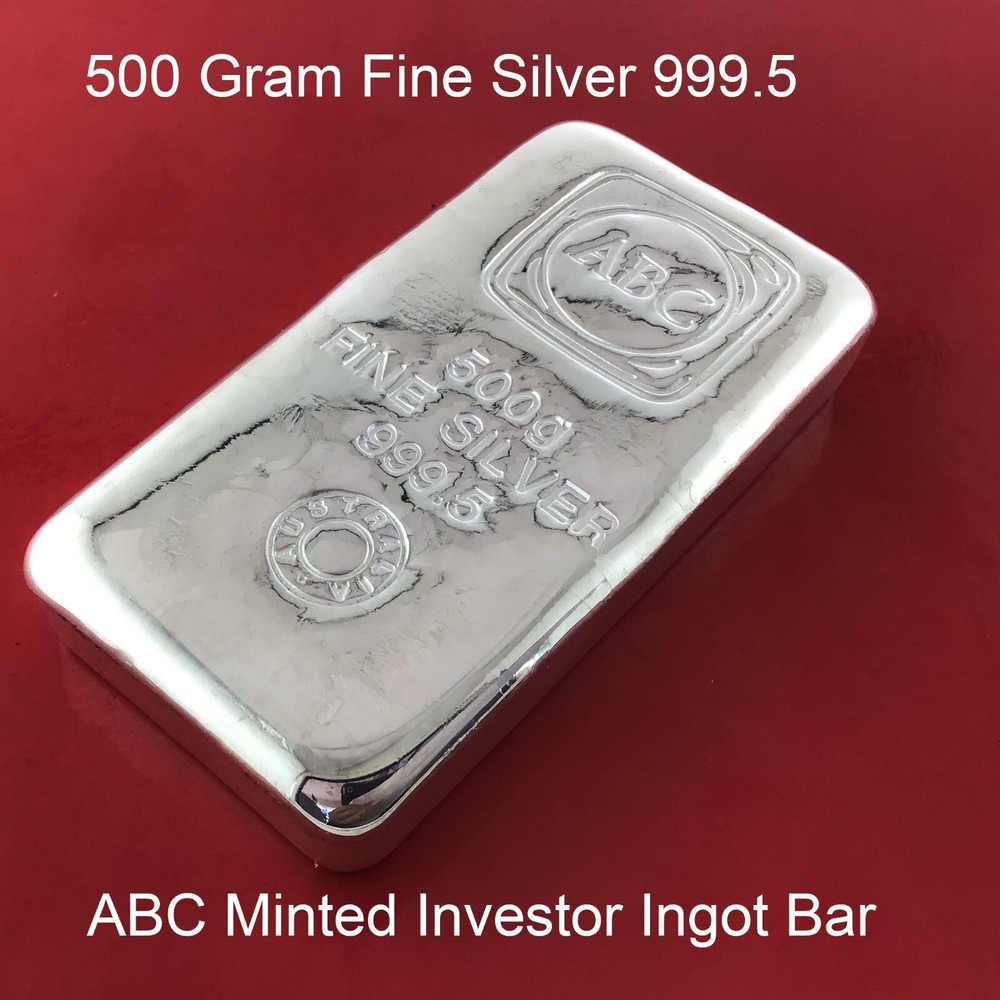 ABC Mint 500g 999.5 Fine Silver Bullion Bar Australian Made Investor Ingot  -image