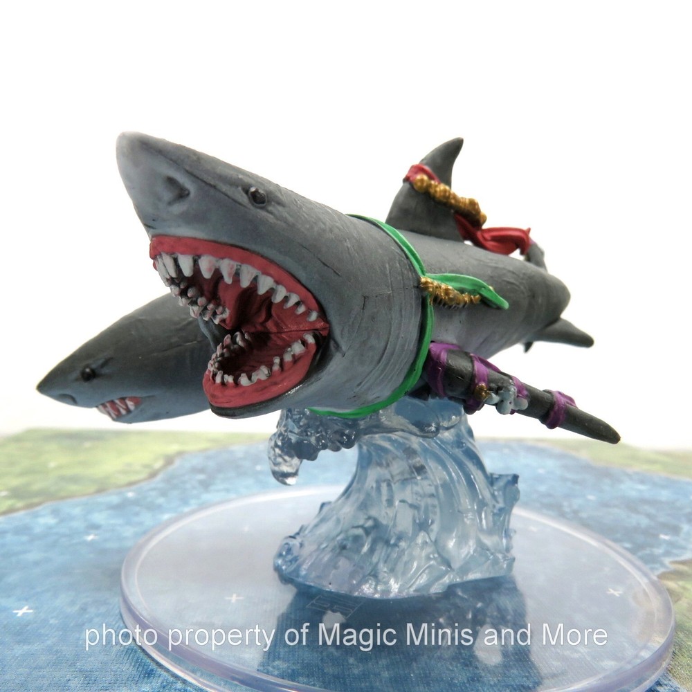 Seas & Shores MAW OF SEKOLAH D&D Icons of Realms huge two-headed shark miniature