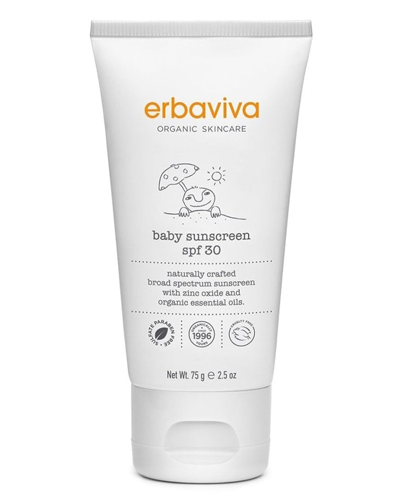 Organic Baby Sunscreen 2.5 Ounce - Coral Reef Safe, Natural, UVA & UVB Protectio