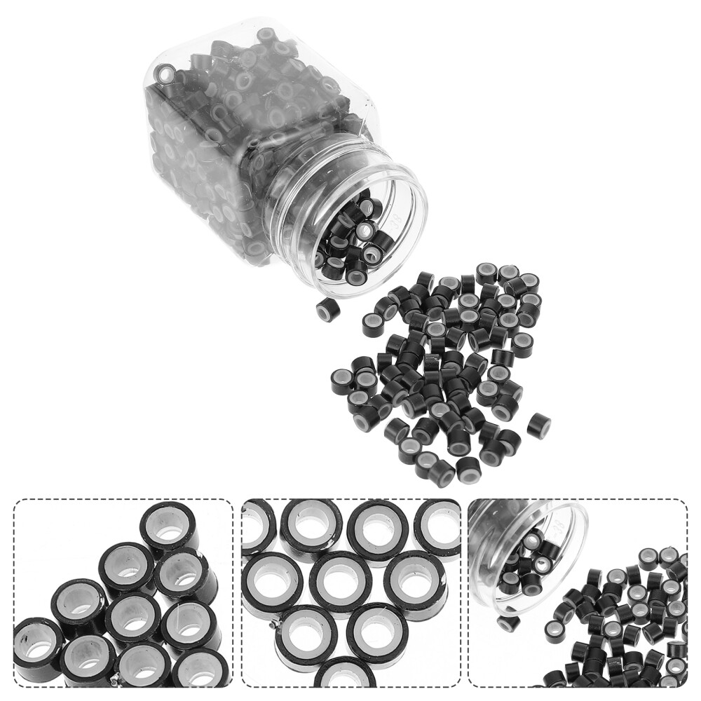 500 Pcs Foam Necklace Holder Bust Hair Extension Buckle with Storage Bottle