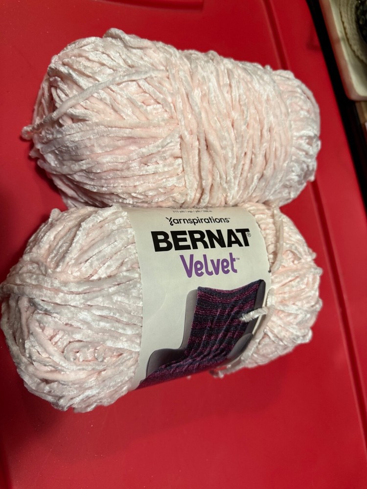 Yarnspirations Bernat Velvet Yarn, Blush Pink, 2 Skeins