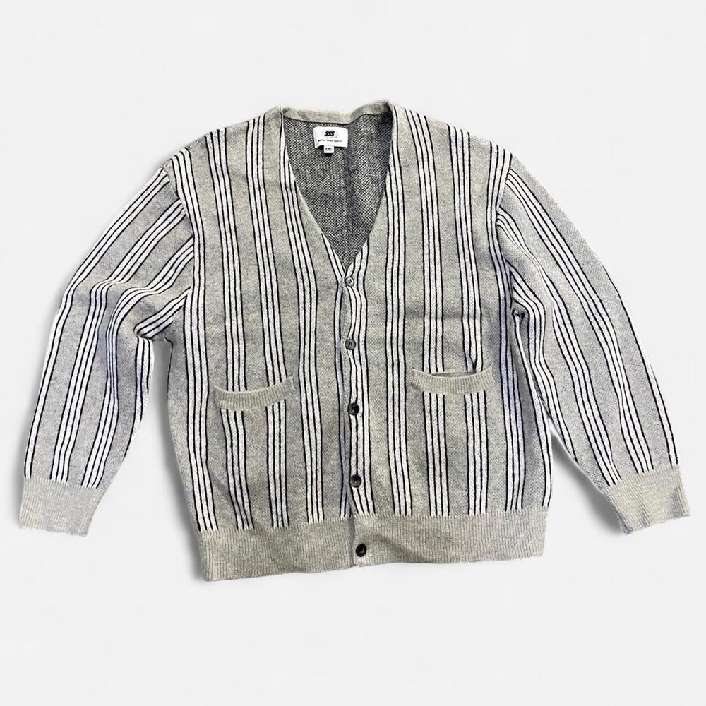 Stanton Street Sports by Only NY /  Stripe Mohair/Wool Cardigan Men's Size XXL