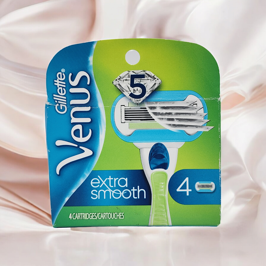 Gillette Venus Extra Smooth Razor Refill Cartridges - 4 Count | Long-Lasting