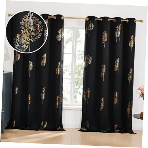 Blackout Curtains, Decorative Silver 52