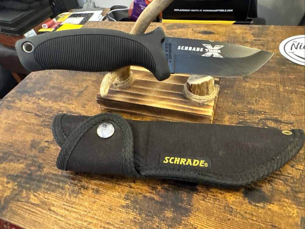 シュレード 固定刃 ナイフ + USA XT2B X タイマー 説明を参照