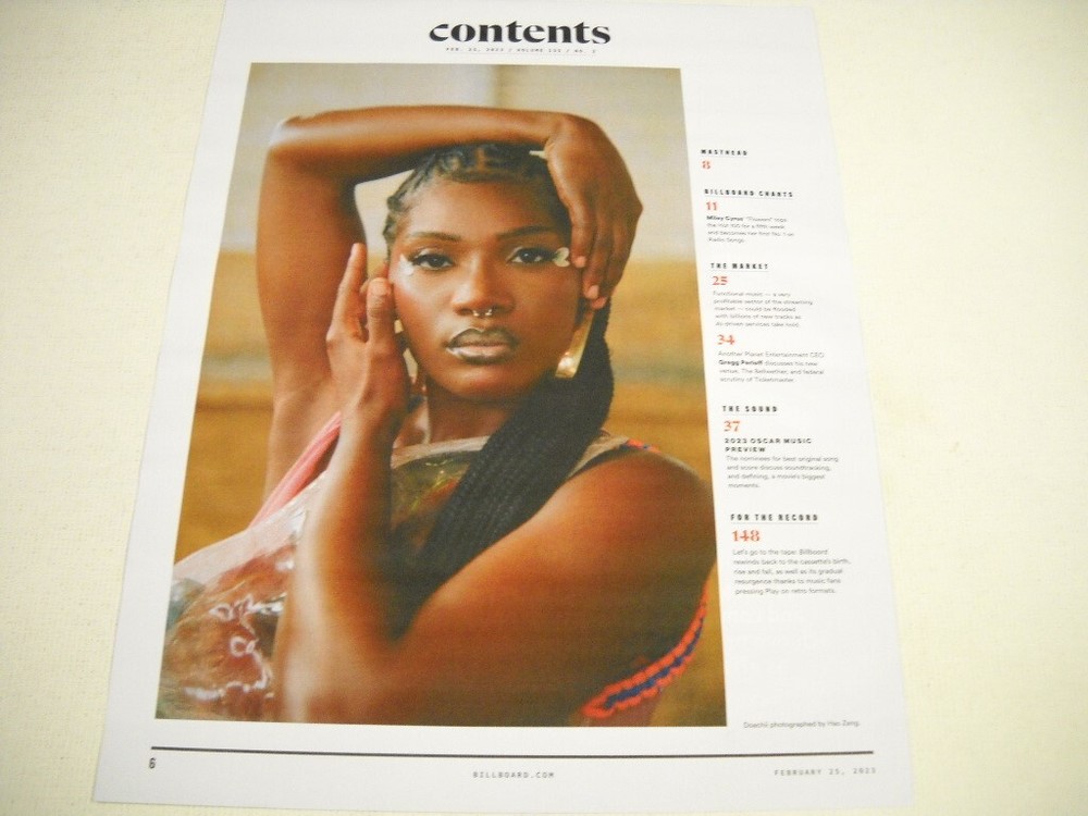 DOECHII frames her own head ...BB Contents page as 2023 Promo Poster Ad