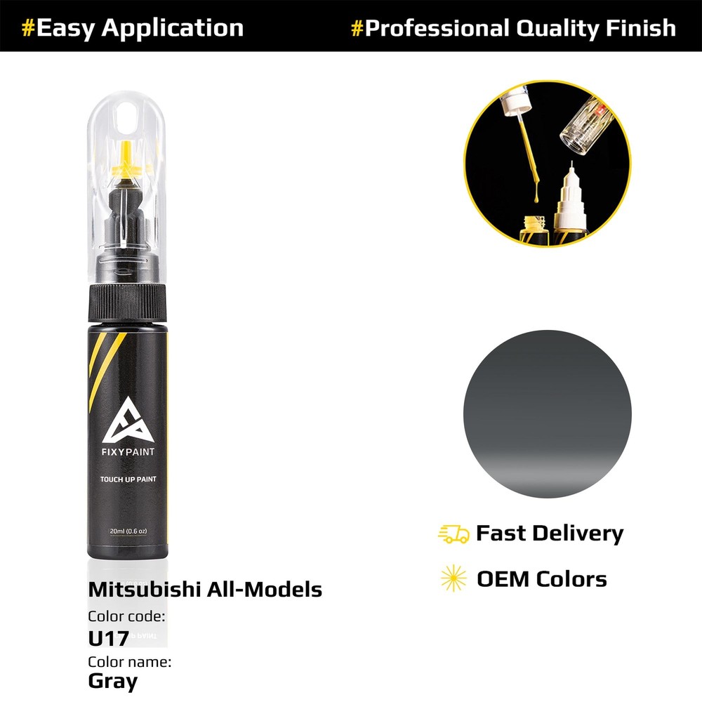 Touch up Paint for Mitsubishi Code: U17 Gray Professional Quality Repair