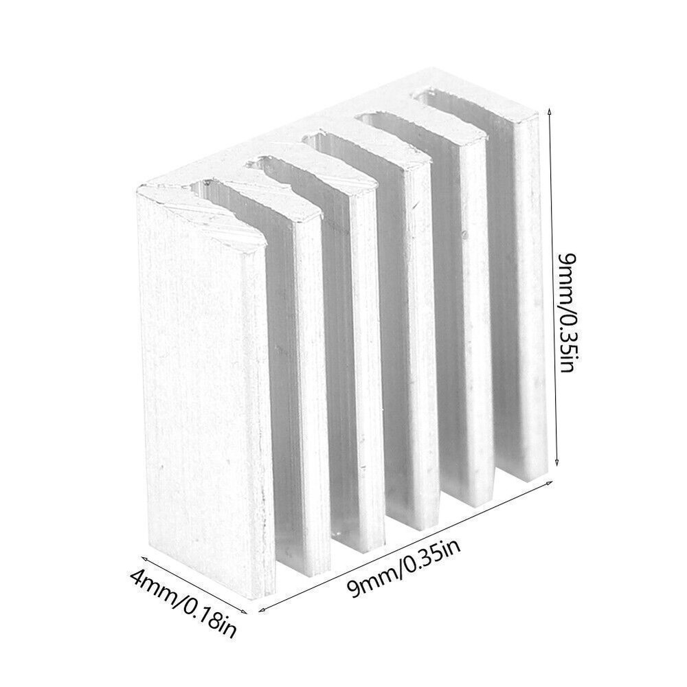 100pcs 9x4x9mm Aluminum Heat Sink Radiator for Amplifier Board PCB MOS