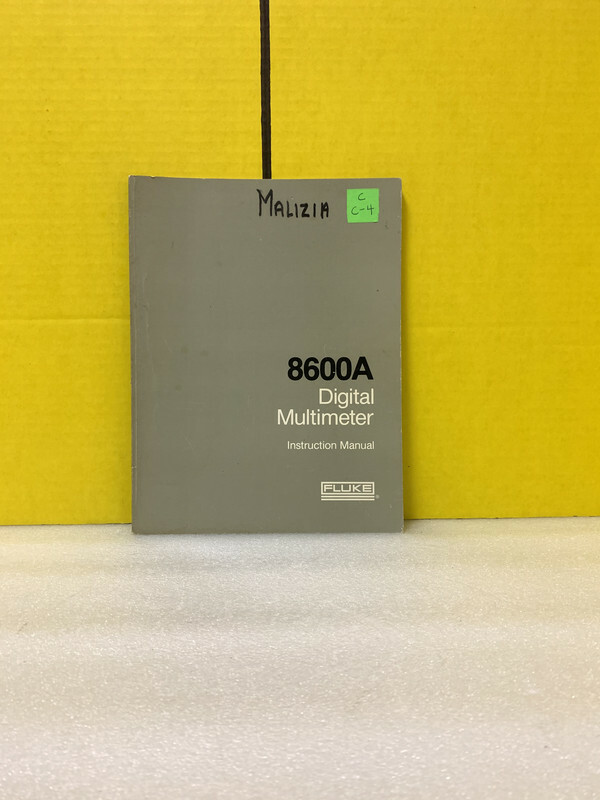 Fluke 8600A Digital Multimeter User Guide and Instructions