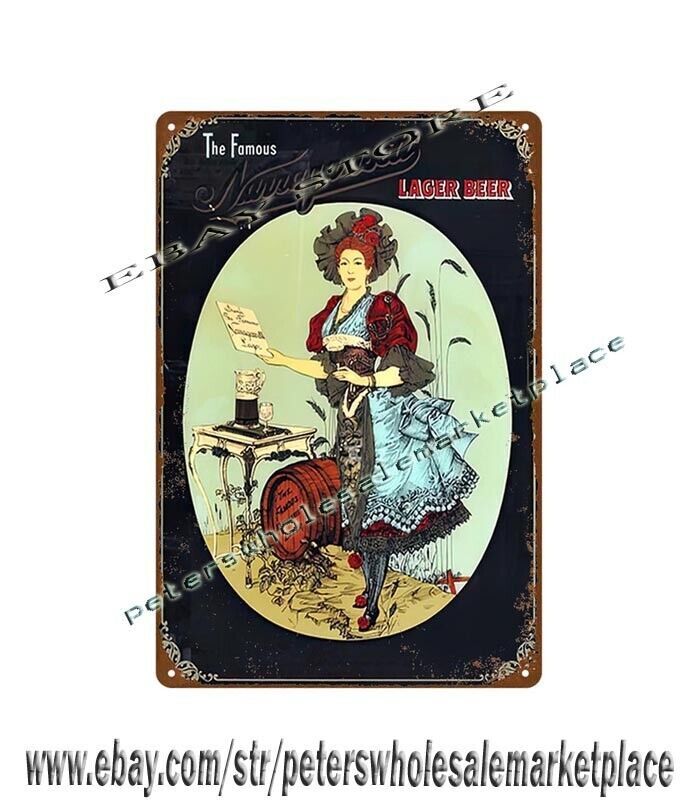 1950s Narragansett lager beer metal tin sign unframed art prints for sale