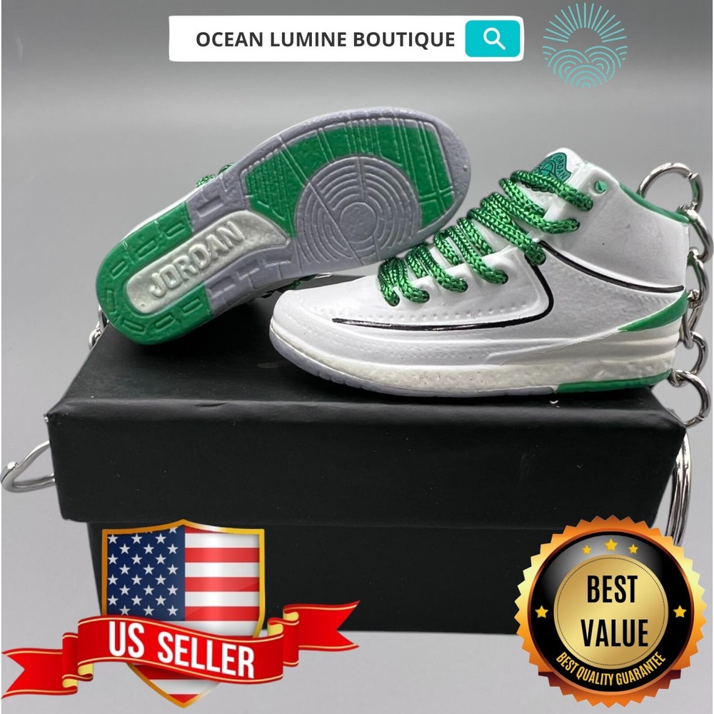 Air Jordan 3D Mini Sneaker Keychain, Shoe Keyring Shoe Box, Display Box Option