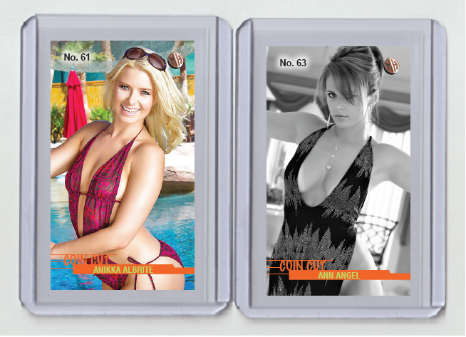Anikka Albrite rare MH Coin Cut #'d x/3 Tobacco card no. 61