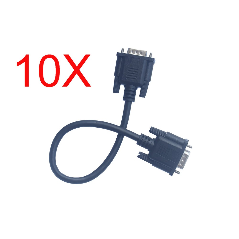 10pcs/pack VGA Computer Monitor Cable 15Pin Male to Male PC Screen Lead 30CM