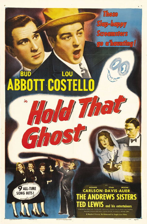Vintage Abbott & Costello Hold That Ghost Movie Poster Print-image