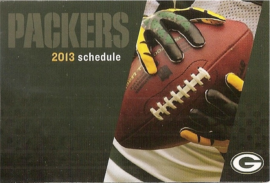 2013 Green Bay Packers NFL Football Pocket Schedule- Miller Lite Beer