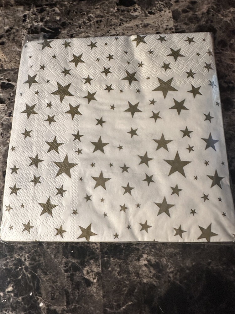 Star Design Napkin Disposable Paper Napkins  Party  Any Occasions 1 Pack
