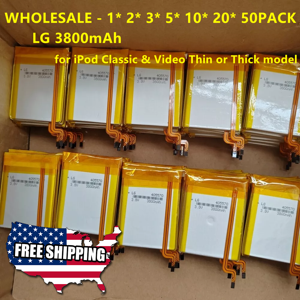 ✅LG 3800mAh Replacement Battery for iPod Classic 7th 120GB 160GB SSD iFlash LOT✅