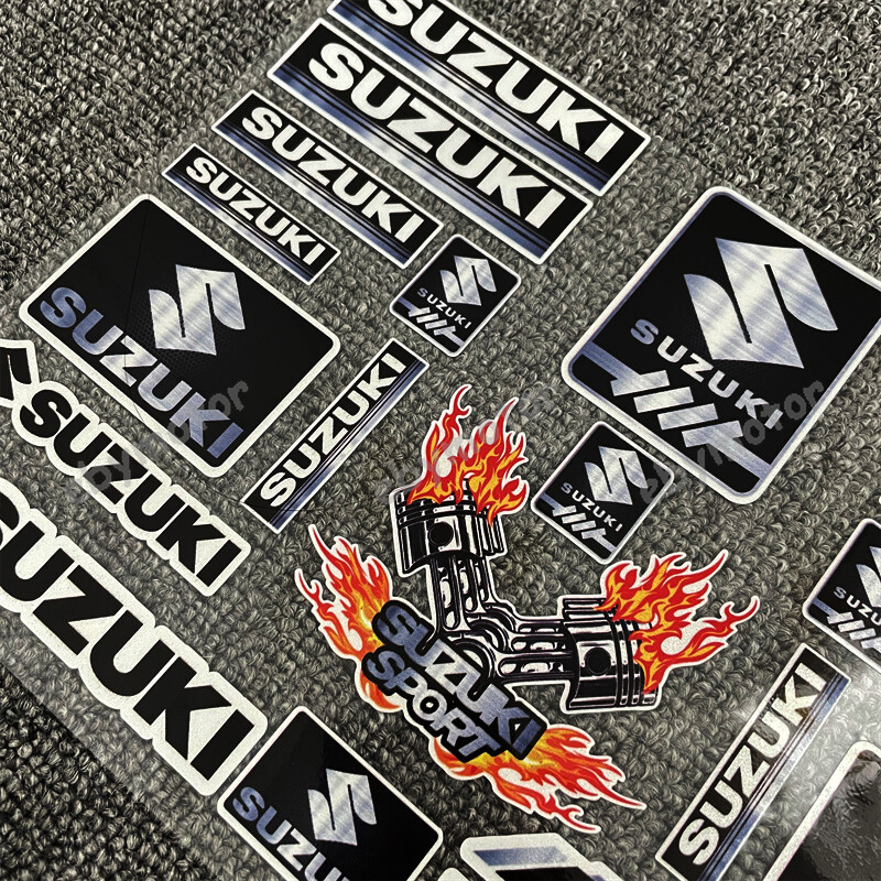 Motorcycle Fuel Tank Reflective Emblem for Suzuki Racing Fairing Decal Sticker