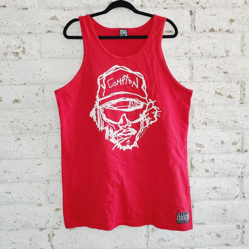 RockSmith Compton Red Tank Top Streetwear Graphic Shirt Mens SZ 2X