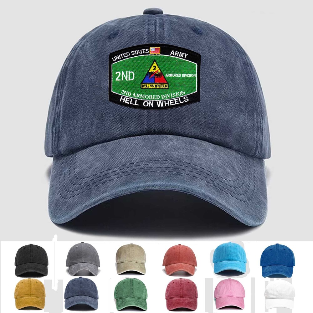 Embroidered Hat 2nd Armored Division Military Occupational Specialty,Veteran Cap