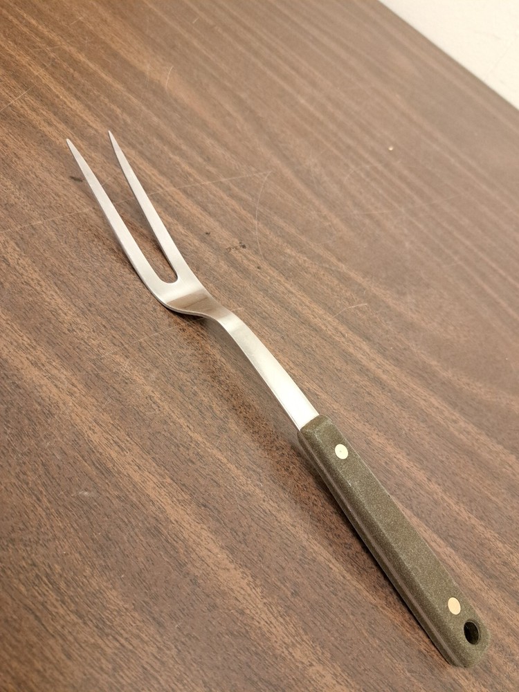 Vintage Meat Carving Fork Full Tang Wood Handle Japan