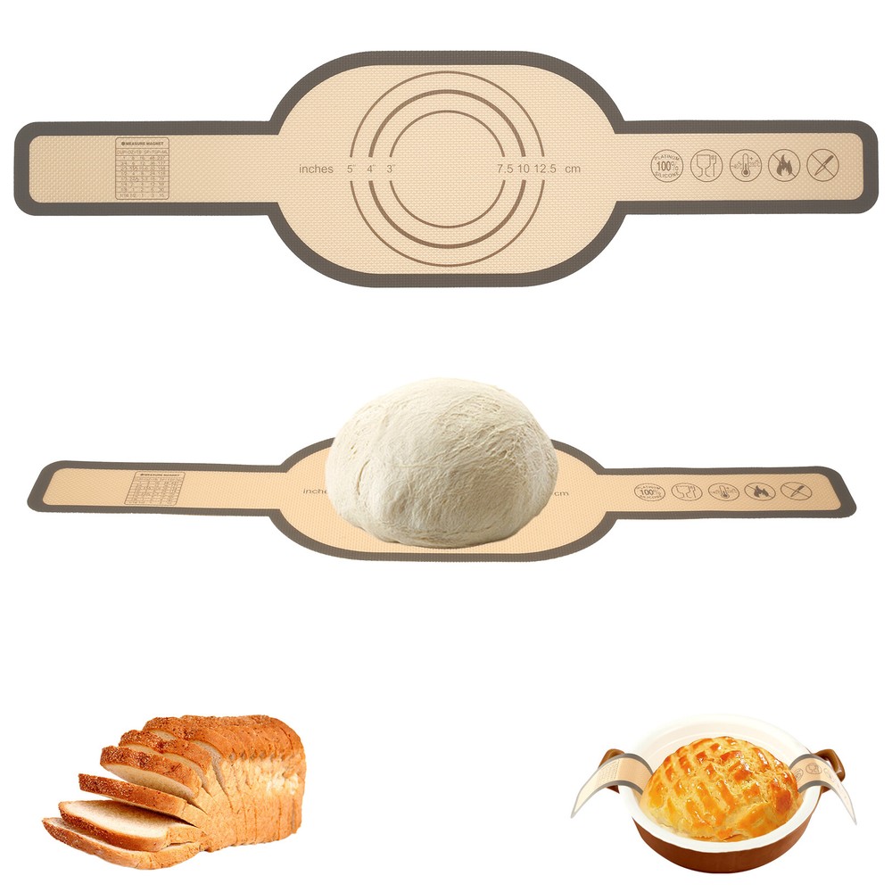 2Pcs Silicone Bread Sling with Long Handle Heat Resistant Sourdough Bread⌒∀