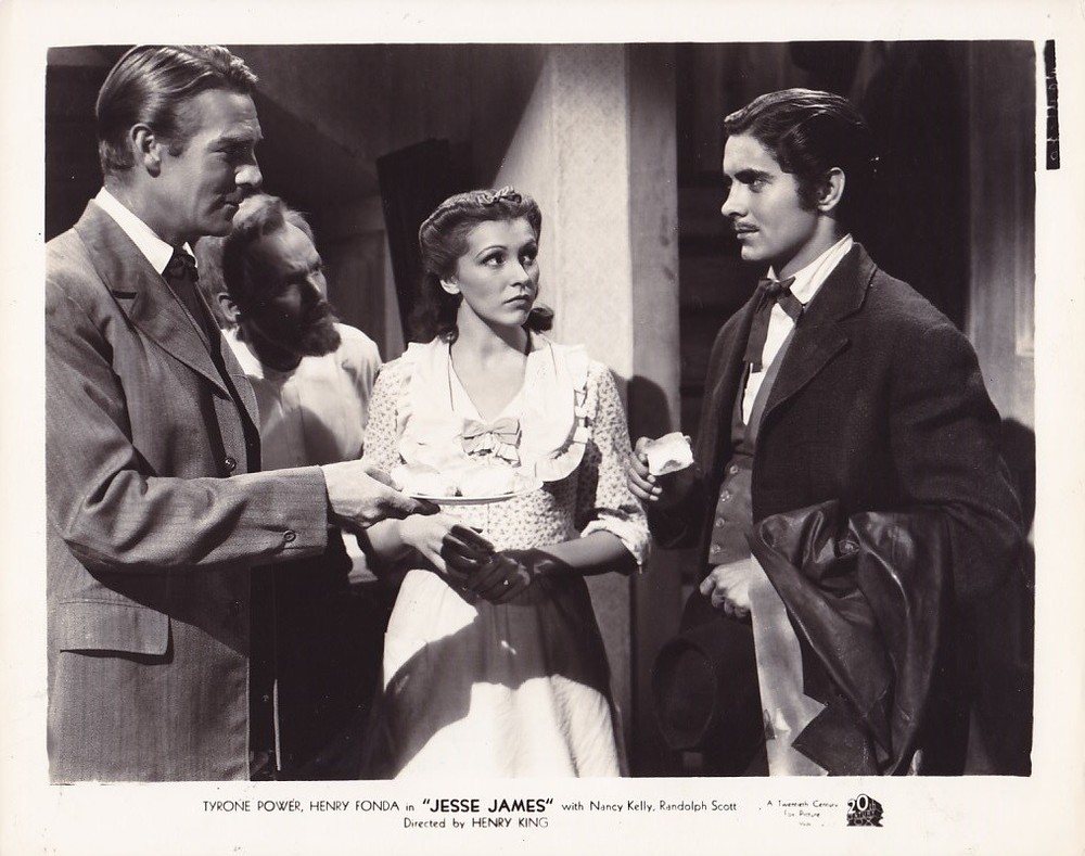 TYRONE POWER as JESSE JAMES RANDOLPH SCOTT Original Vintage 1939 Fox Photo