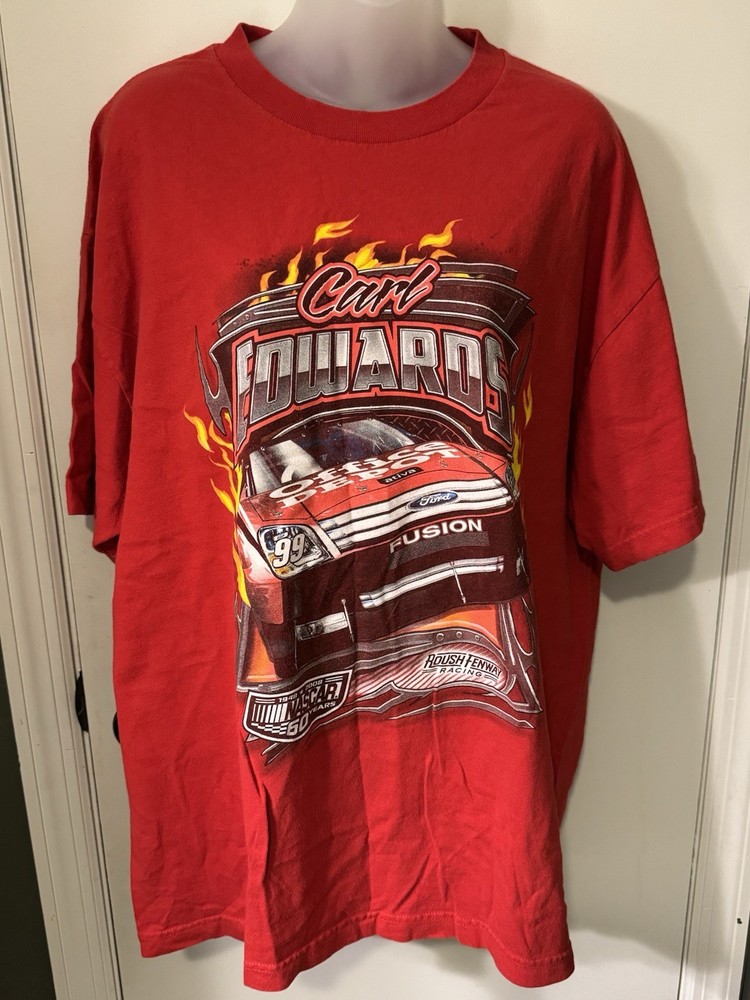 2008 Carl Edwards NASCAR Sprint Cup Series Shirt XL AAA Brand Gently Used Vintage Racing Tee
