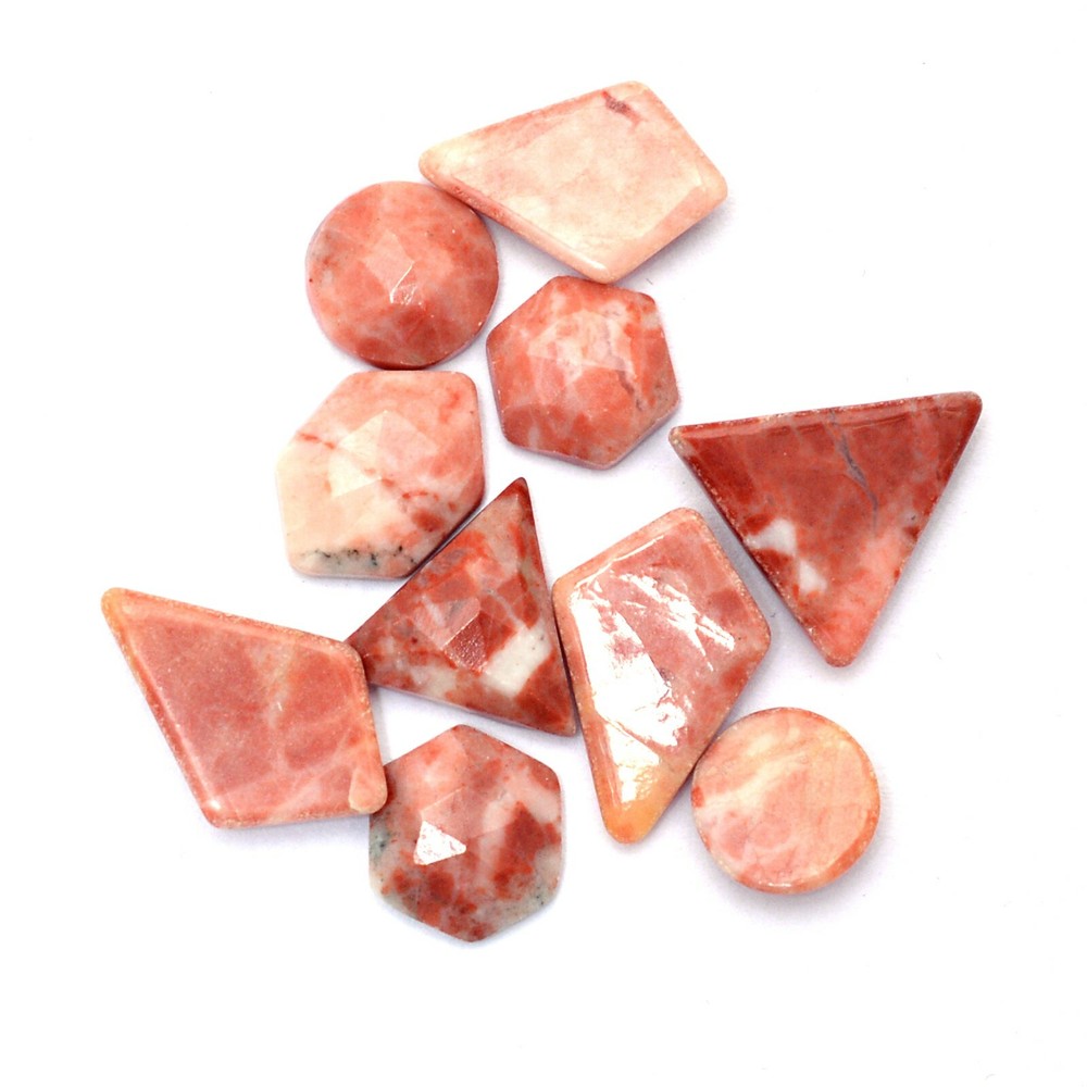 Natural Red Jasper Rose Cut Gemstones Lot 10x10mm-16x19mm Untreated High Quality