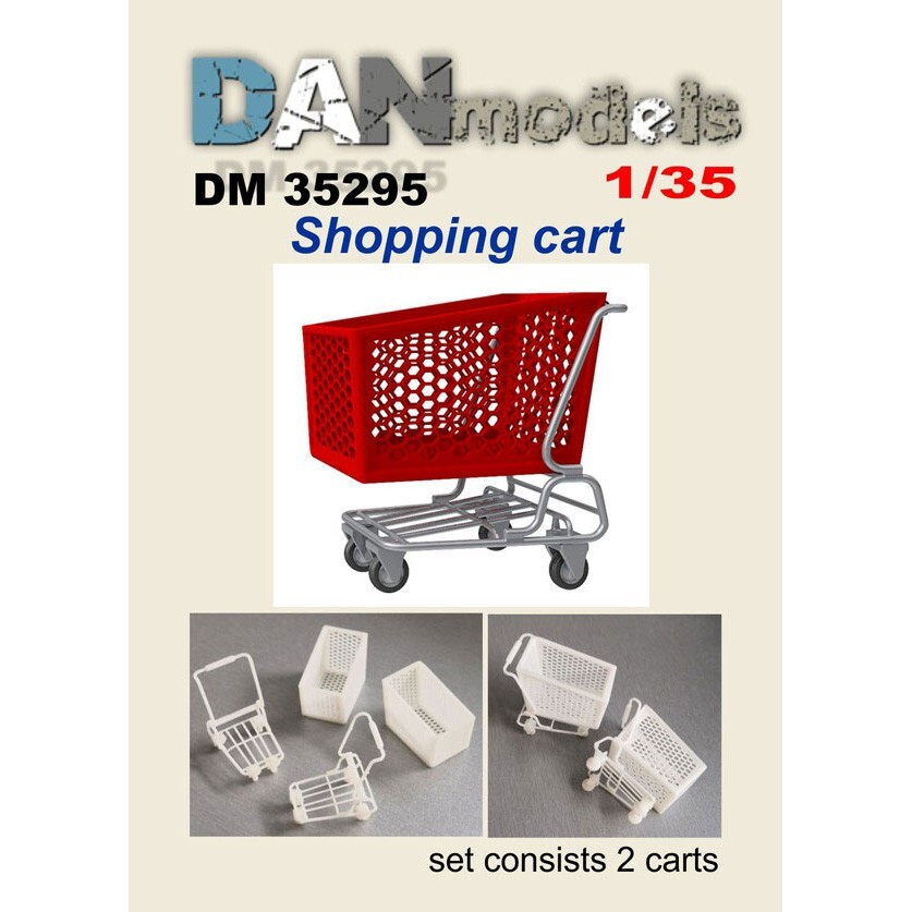 1:35 Scale Dan Models 35295 Shopping Cart Diorama Set - 2 Resin Pieces