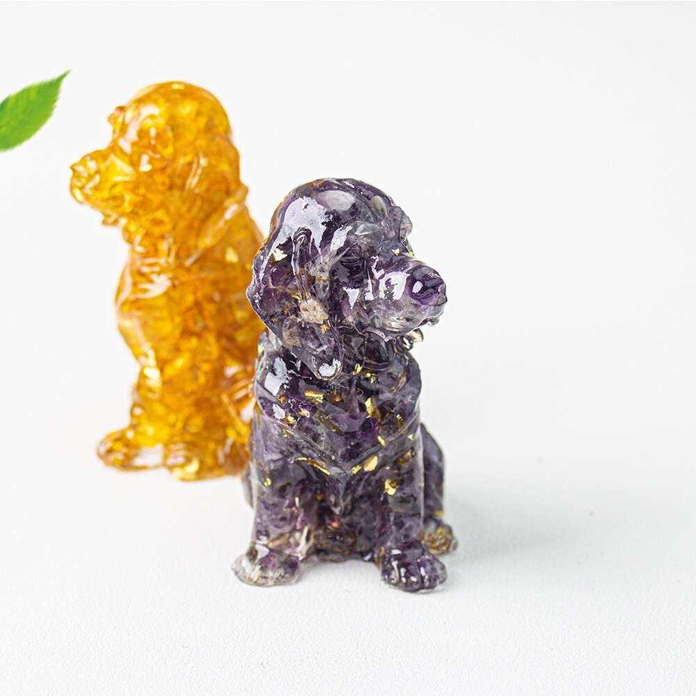 Golden Retriever Crystal Stone Drops Glue for Office & Home - Natural Gravel