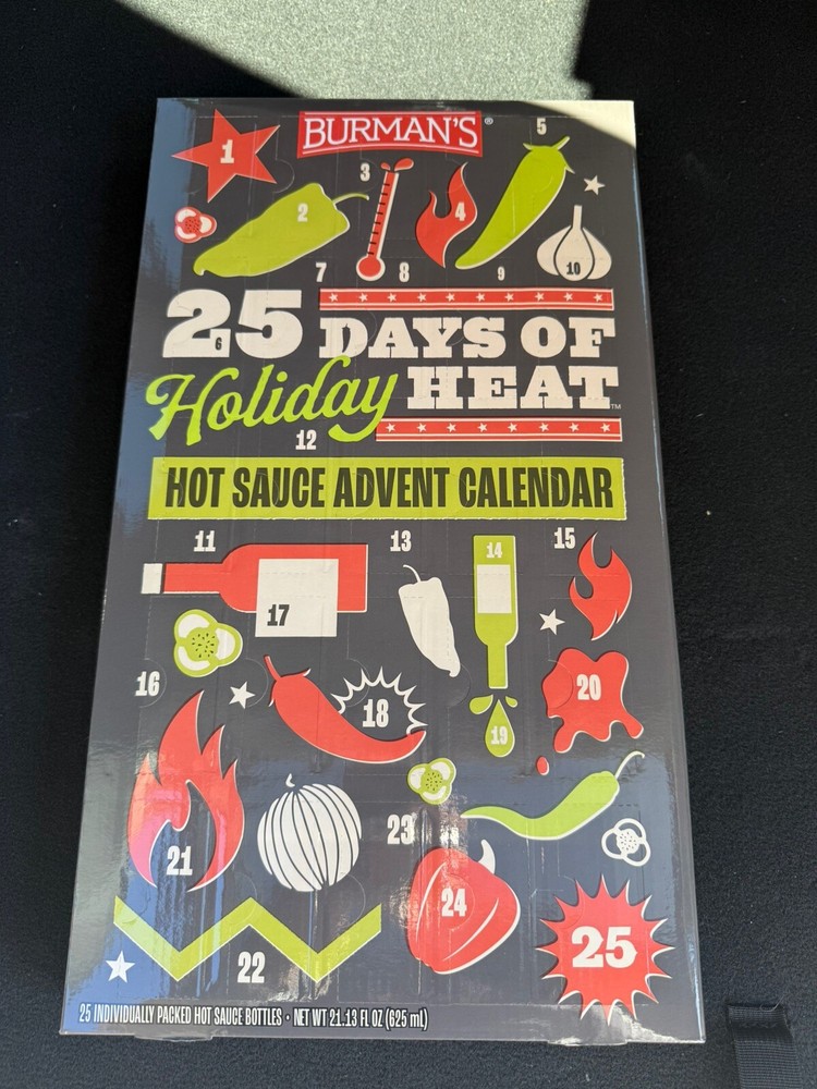 NEW 25 Days of Holiday Heat BURMANS HOT Sauce ADVENT Calendar 2023 Aldi SHIP2DAY