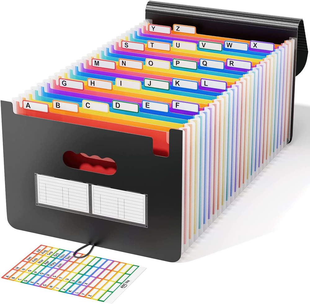 ABC Life 26-Pocket Accordion File Organizer Portable Expanding Folder-image