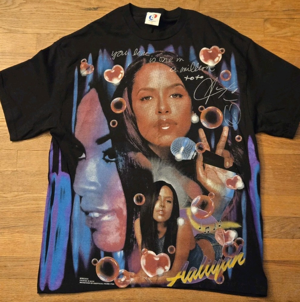 Vintage Aaliyah R&B Rap Tee AOP T Shirt-image