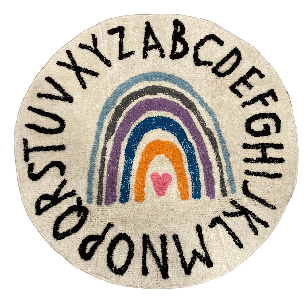 Colorful ABC Alphabet Round Play Mat for Nursery or Playroom  -image
