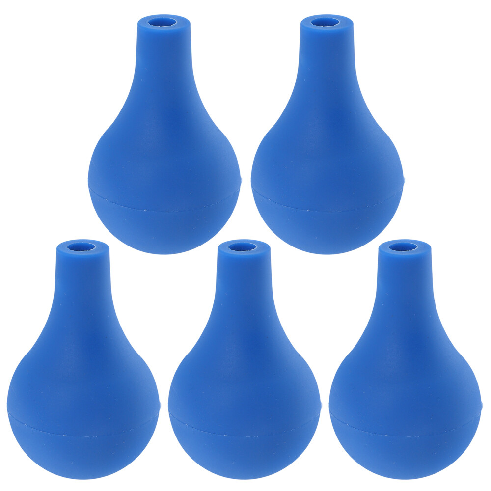 5 Pcs Pipette Bulb Graduated Dropper Cap 10pcs Silicone Suction Ball (blue)