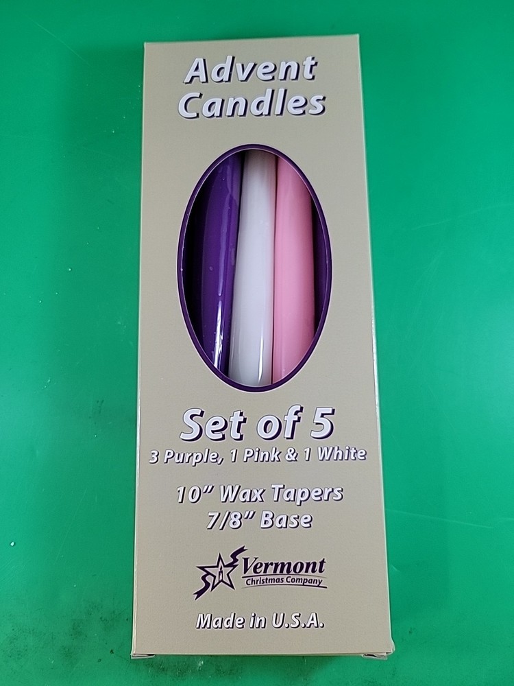 Vermont Christmas Company Advent Candles Set of 5 10
