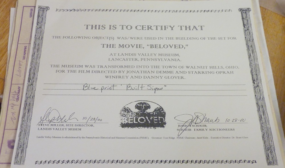 Oprah 4 Blueprints Beloved Movie ORIGINAL  Signs Graces House Streets ++COA