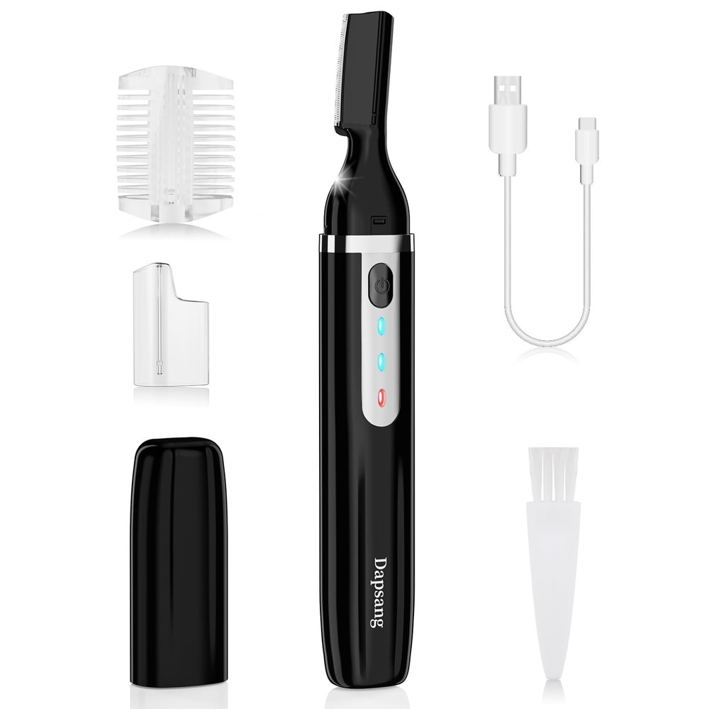 Eyebrow Trimmer, Electric Eyebrow Razor for Women Men, Rechargeable Painless ...