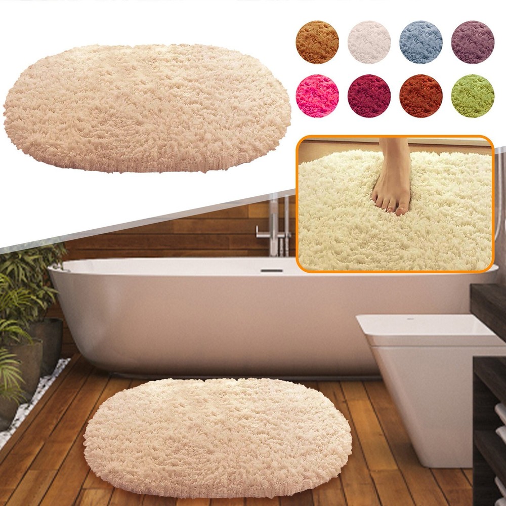 Luxury Bathroom Rug Mat Extra Soft And Absorbent Microfiber Bath Rugs Non Slip