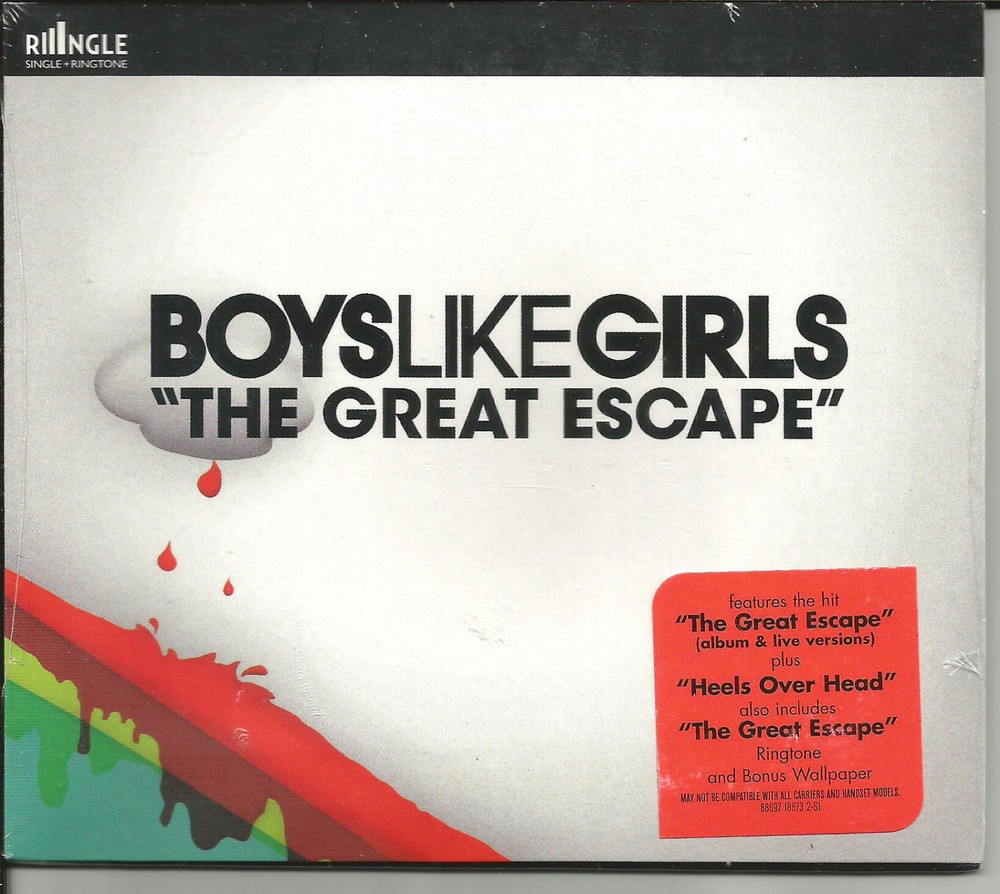 BOYS LIKE GIRLS The great escape w/ LIVE & Over head MIX RINGLE CD single SEALED