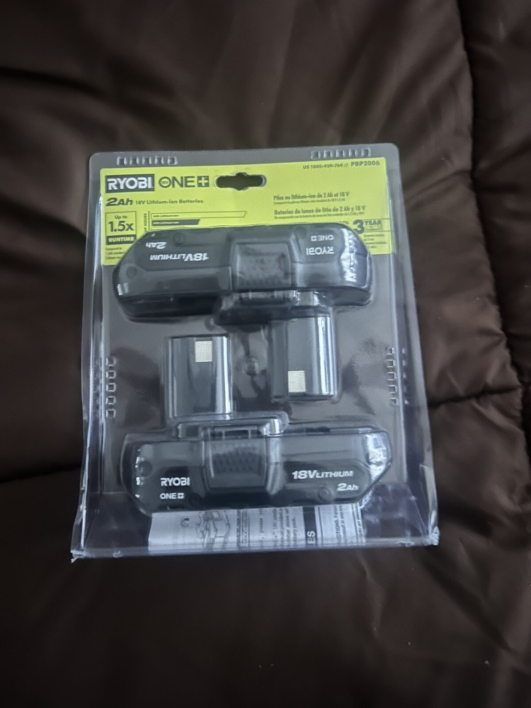 Ryobi ONE+ 18V Lithium-Ion 2.0 Ah Compact Battery (2-Pack) PBP2006