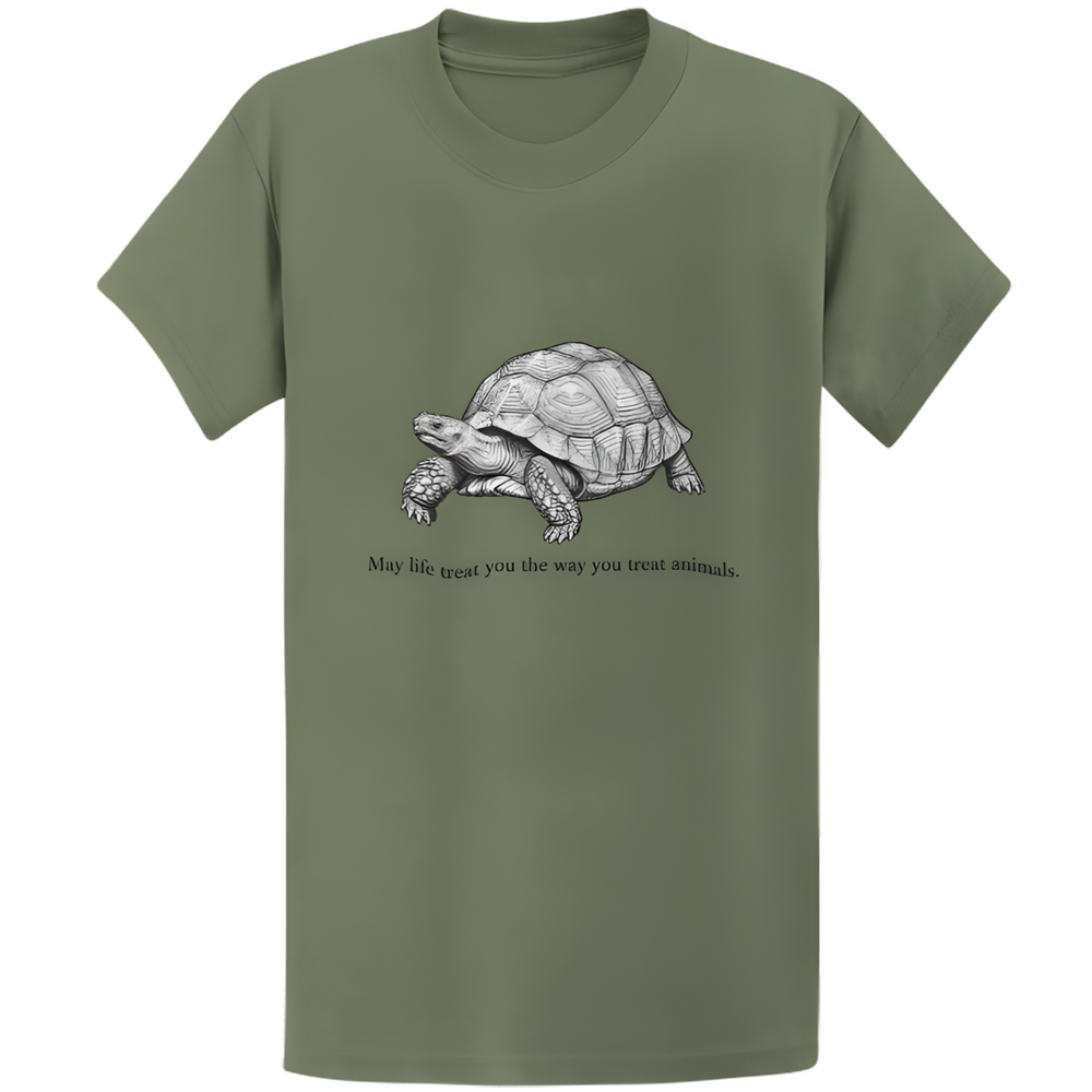 Gildan 5000 Turtle Karma Sarcastic T-Shirt - Funny Animal Rights Gift Tee