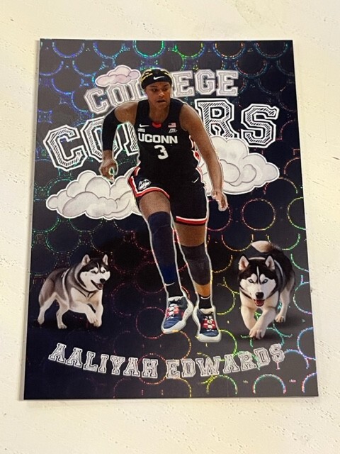AALIYAH EDWARDS 2023-24 ONIT UConn Women's Basketball College Colors HOLO-image