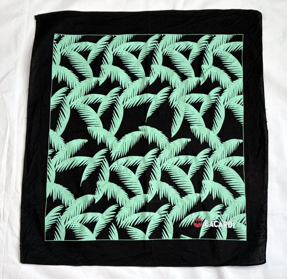 New Bacardi Rum Bandana Palm Tree 20 x 21