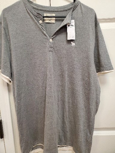 VINTAGE ABERCROMBIE & FITCH DRINK MOOSE MUSCLE  Grey SHIRT XL New TAGS-image